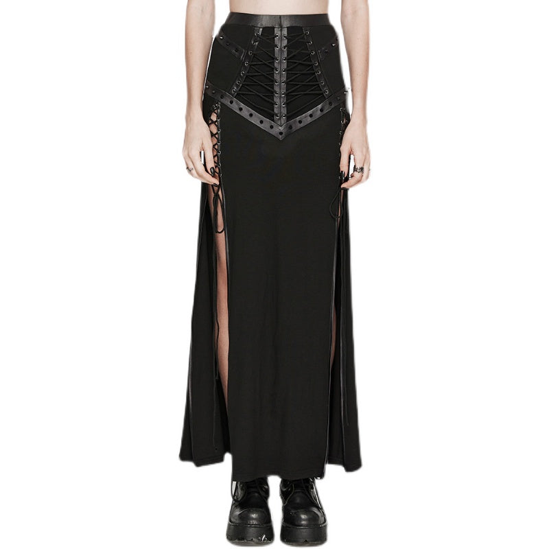 Utility fishtail midi pencil skirt