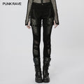 Mesh Cutout Skinny Pants Women