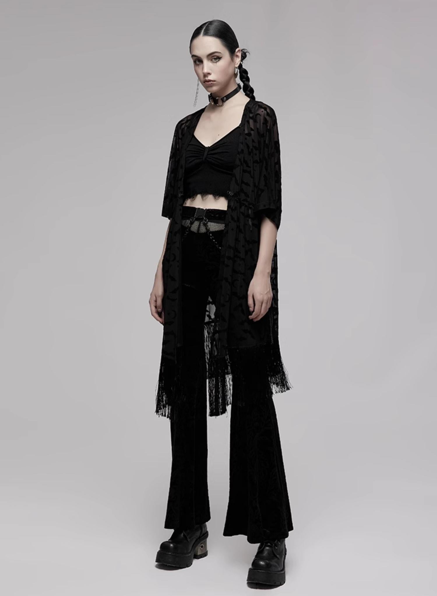 Techwear Gothic Cape Cardigan