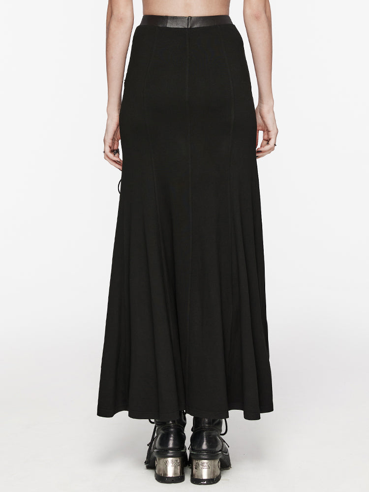 Utility fishtail midi pencil skirt