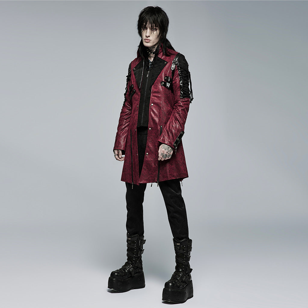 Cyber Gothic Leather Coat