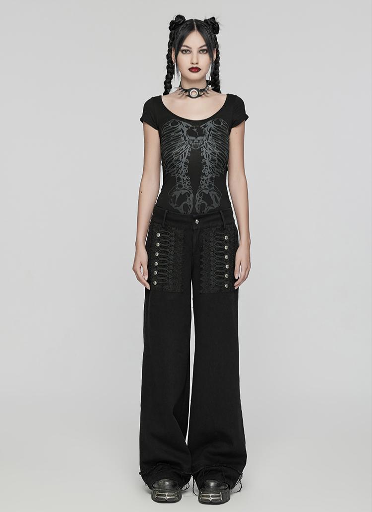 Backless Punk Tee Slim Top