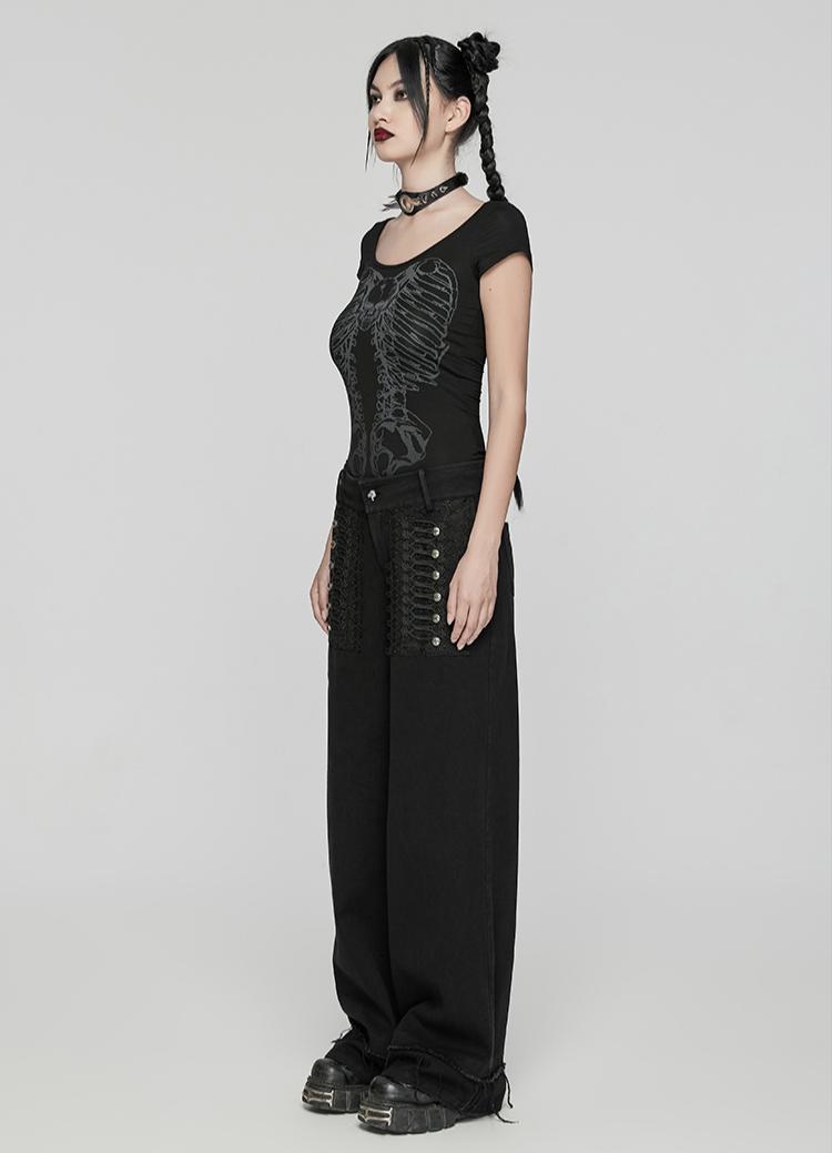 Backless Punk Tee Slim Top