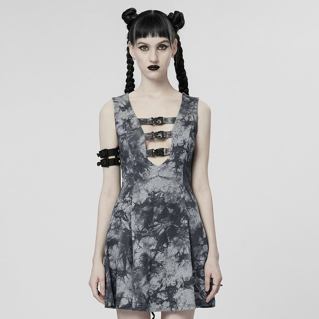 Cyber Sleeveless Backless Chiffon Dress