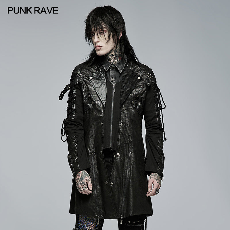 Cyber Gothic Leather Coat