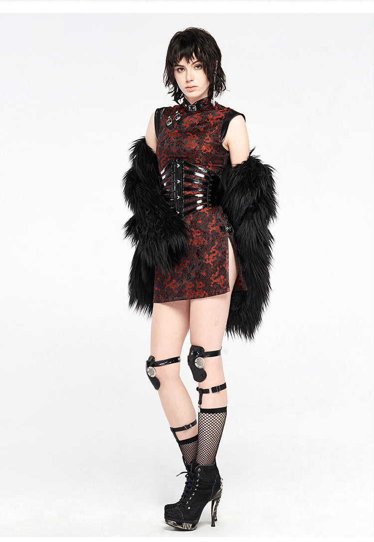 Cyber Mini Qipao Dress