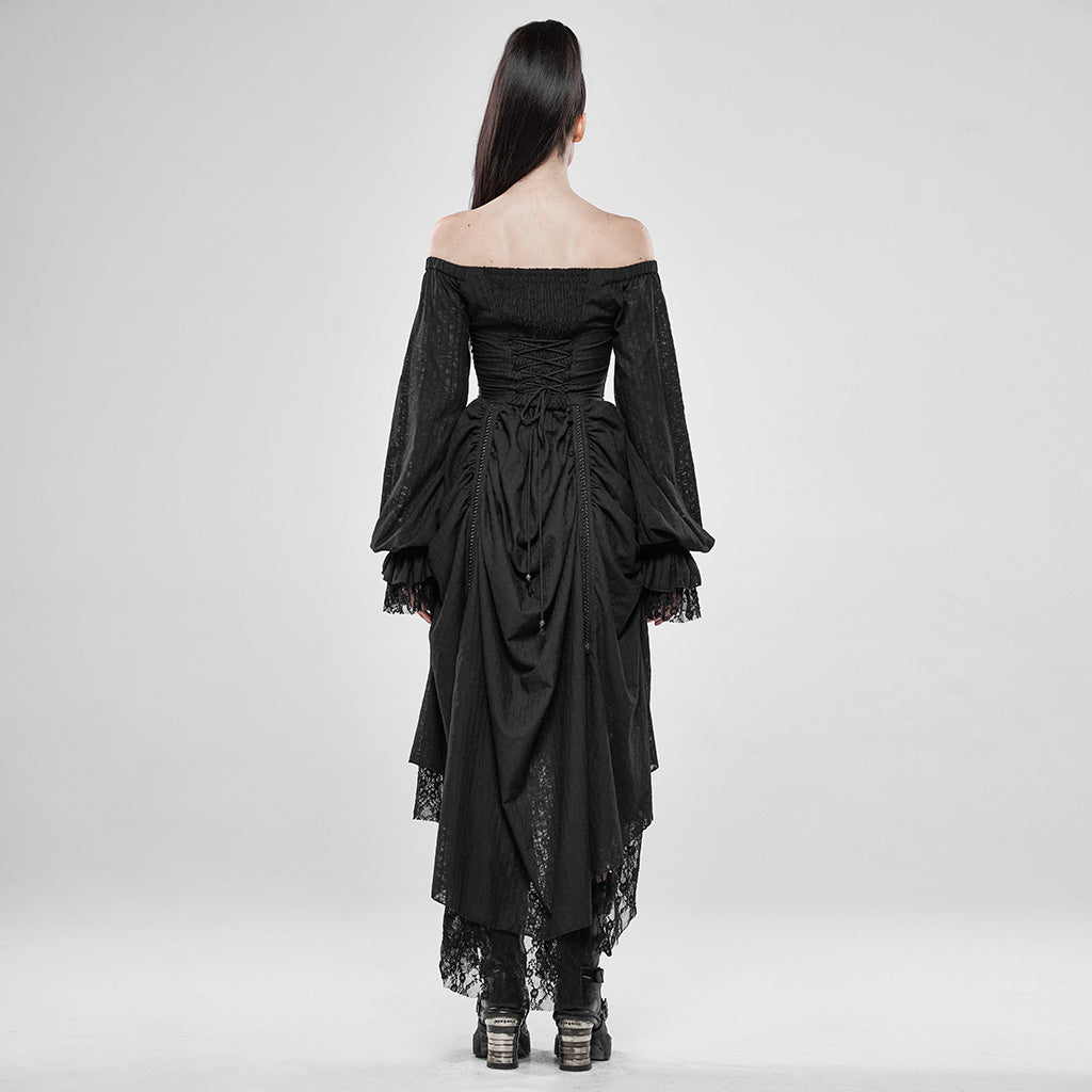 Off-Shoulder Lace Strap Dress