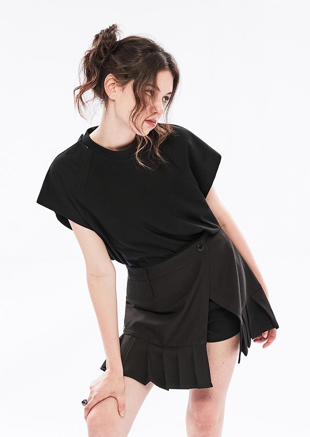 Punk Off-Shoulder Dual-Wear Tee