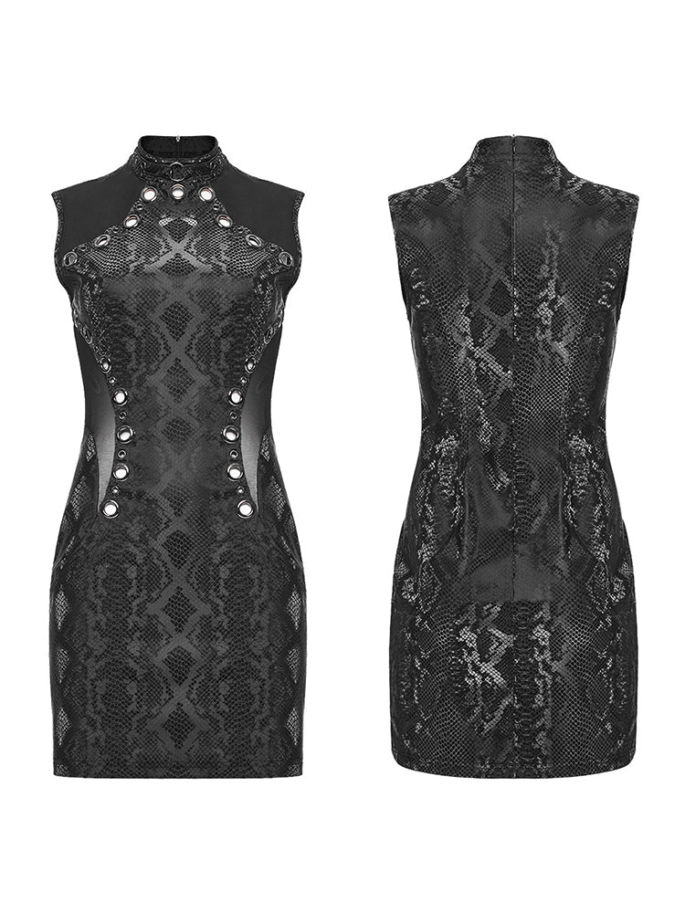 Gothic Cutout Sleeveless Bodycon Dress