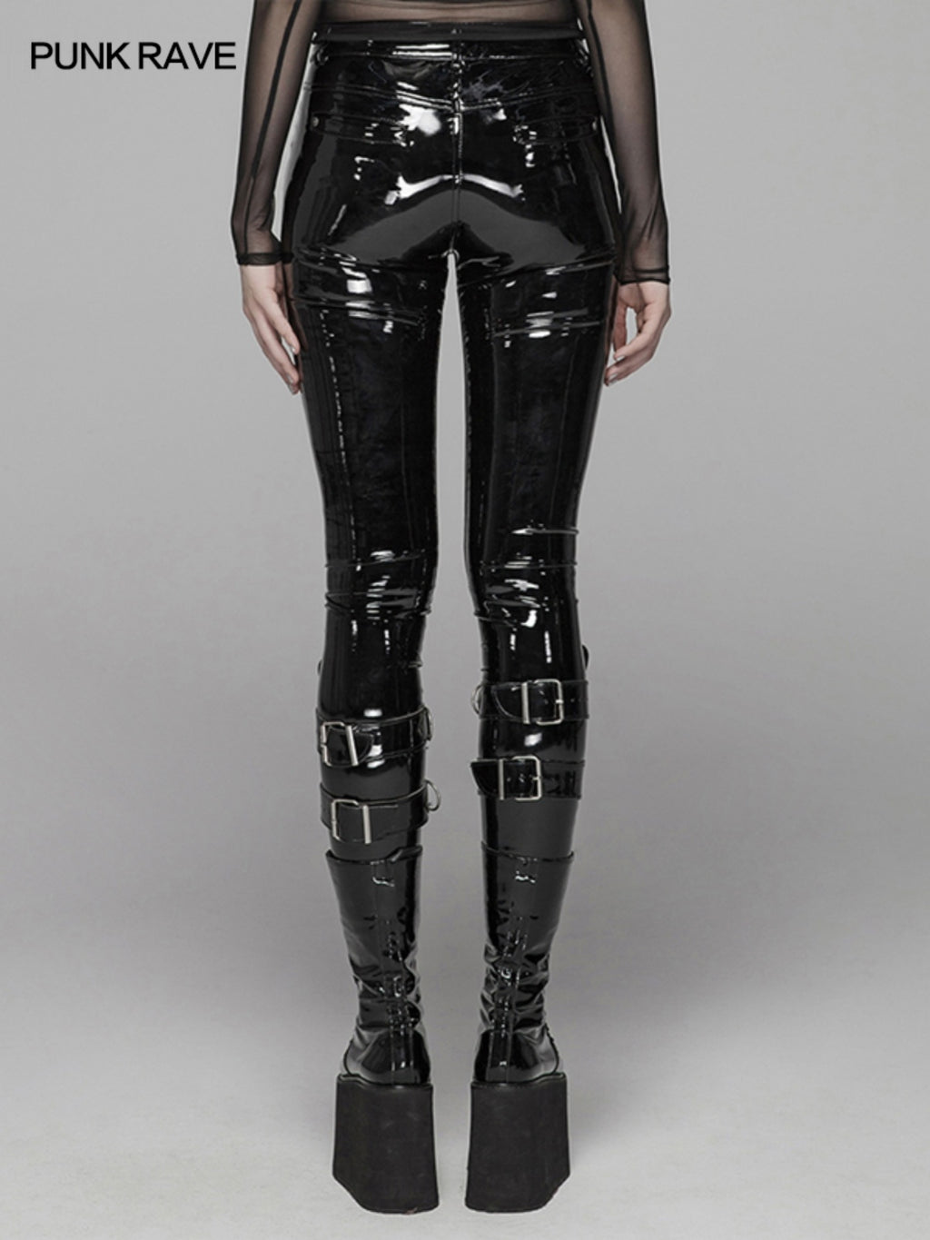 Cyberpunk Patent Leather Skinny Pants