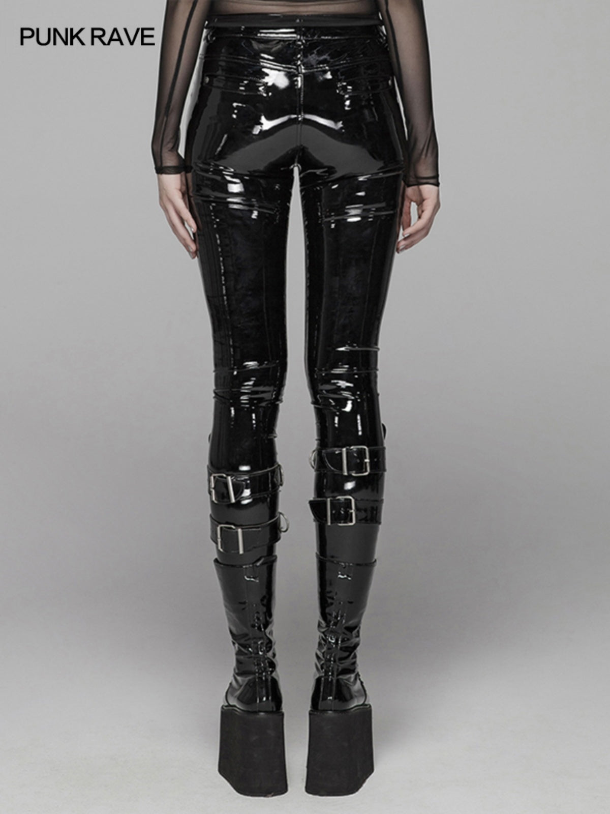 Cyberpunk Patent Leather Skinny Pants