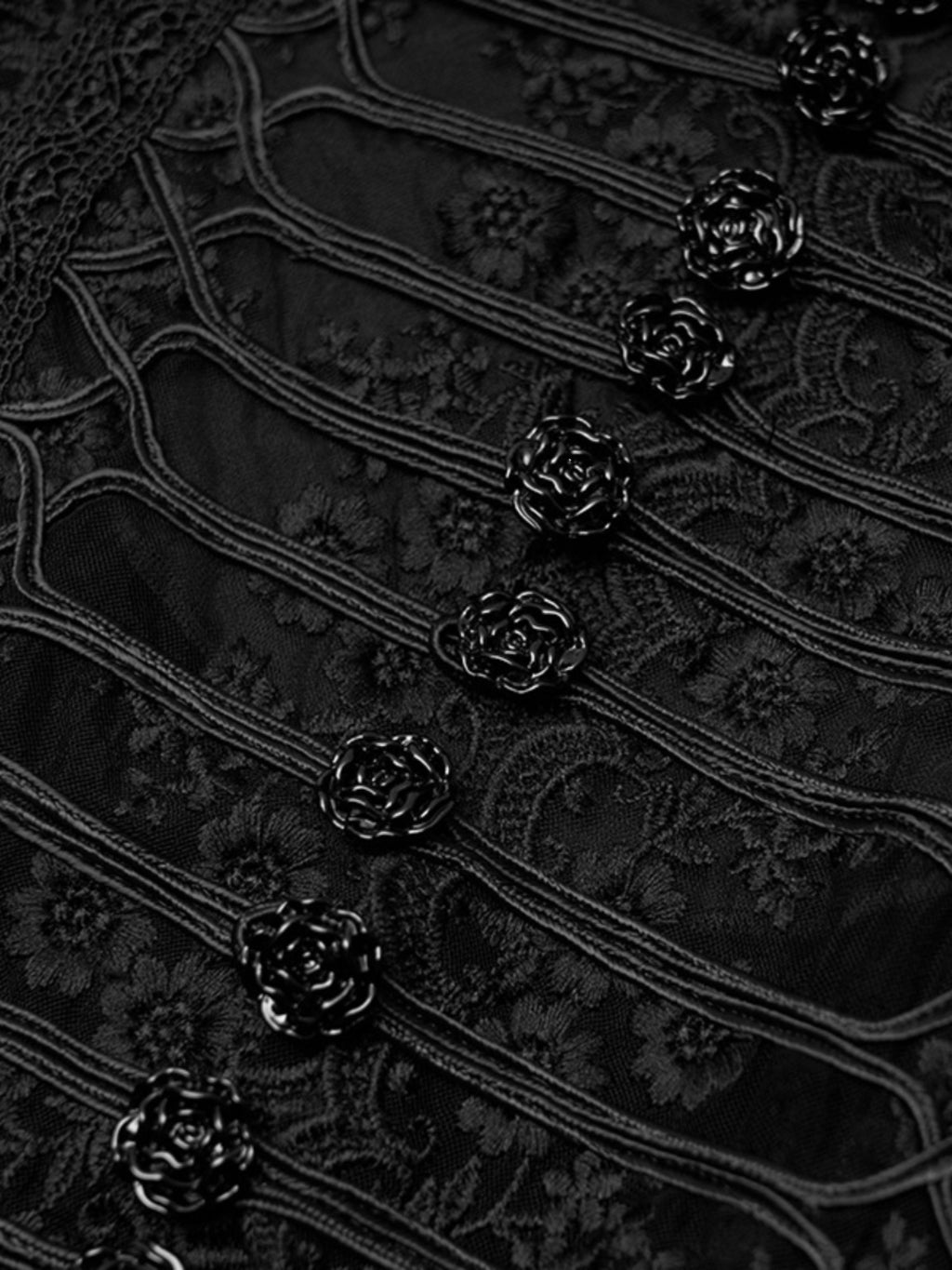 Embroidered Velvet Belted Mini Dress