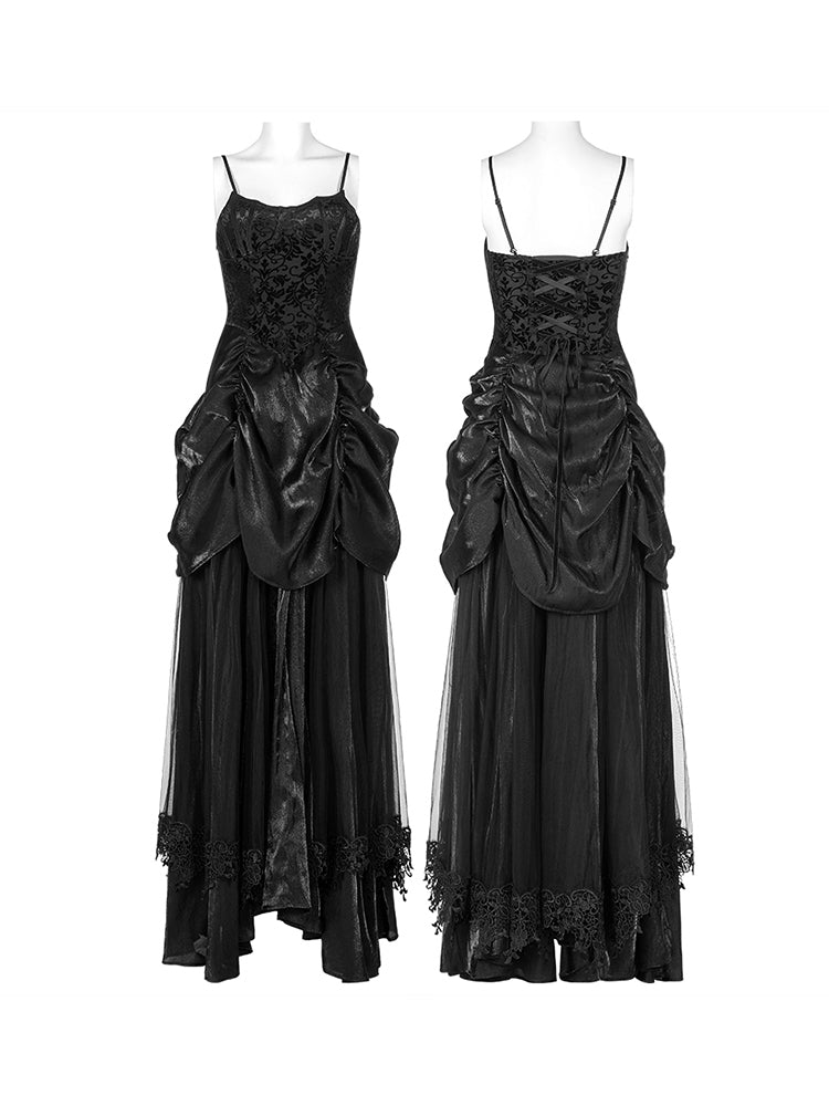 Gothic Velvet Gown with Straps