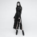 Gothic Rose Lace Slit Maxi Dress