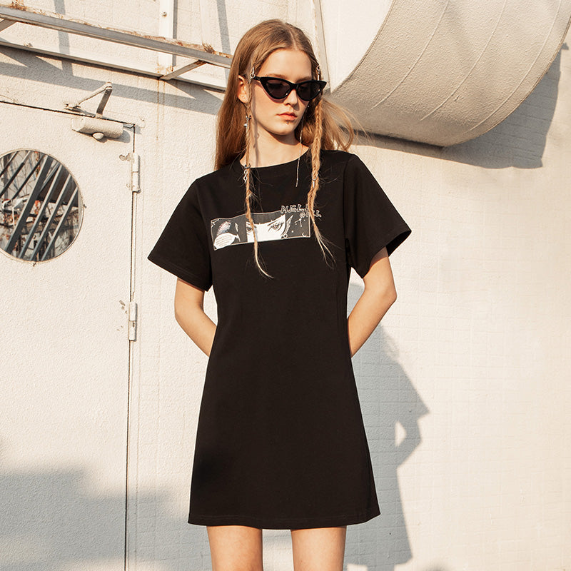 Dark Punk T-Shirt Mini Dress