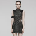 Gothic Cutout Sleeveless Bodycon Dress