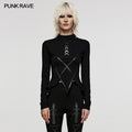 Goth Cropped Moto Slim Tee