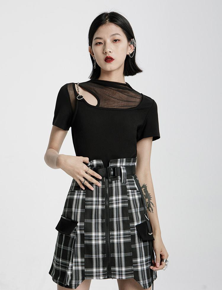 Utility High-Waist A-Line Skirt