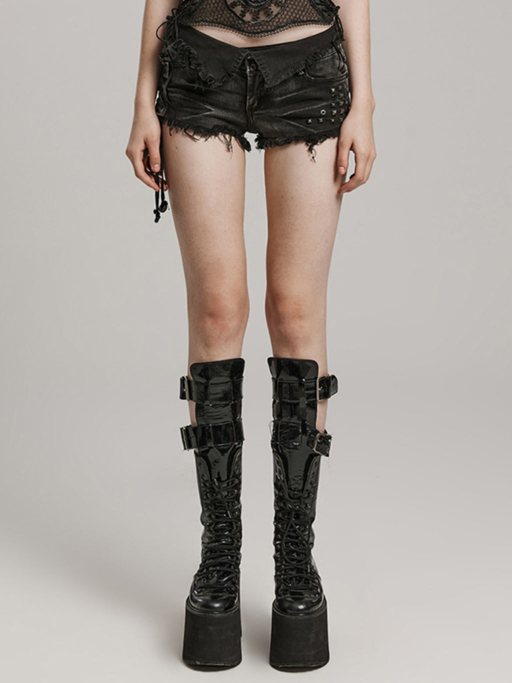 Punk Low-Rise Denim Hot Shorts