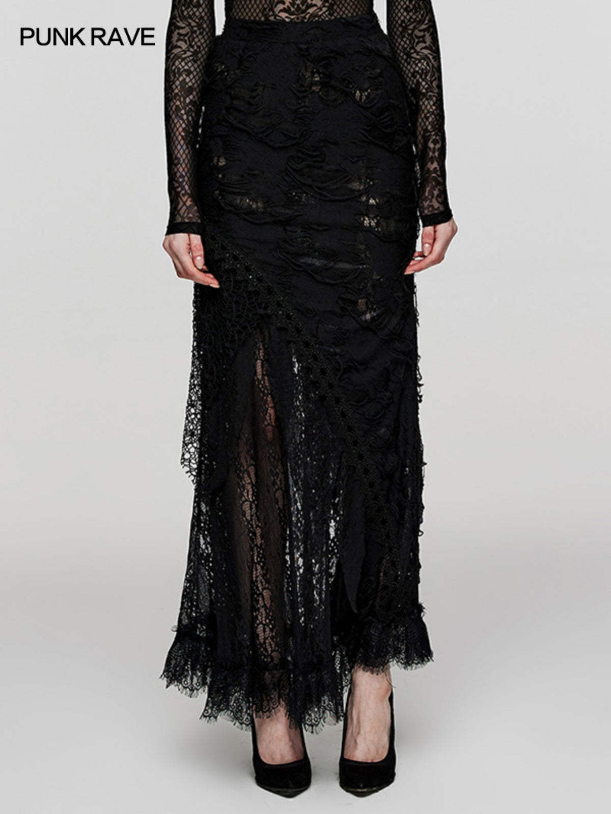 Black Lace Mermaid Skirt