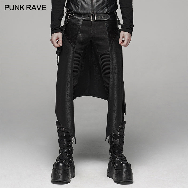 Gothic Rock Men’s Midi Skirt