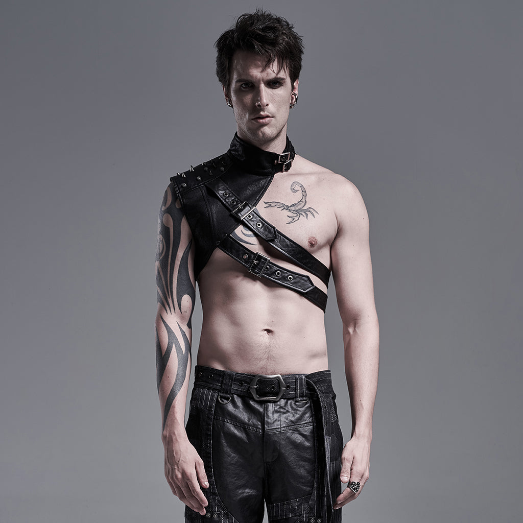 Punk Metal Strap Stage Vest