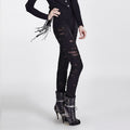 Goth Cutout Steampunk Skinny Pants