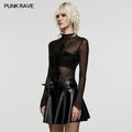 Sheer Mesh Gothic Slim Tee