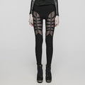 Punk Cutout Mesh Skinny Pants