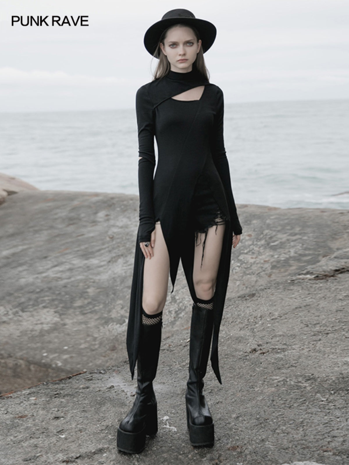Asymmetric Cutout A-Line Dress