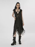 Witch Knit Mesh Maxi Dress