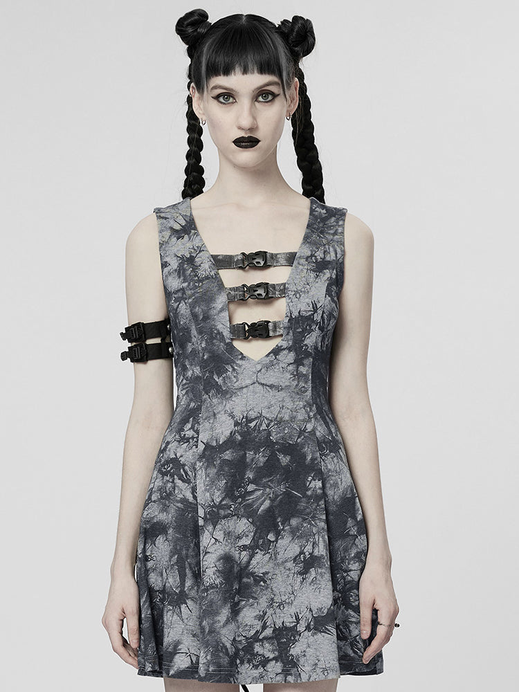 Cyber Sleeveless Backless Chiffon Dress