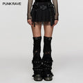 Mesh-panel pleated mini skirt