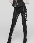 Punk High-Waist Cutout Skinny Jeans