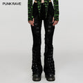 Punk Ripped Flared Jeans Women
