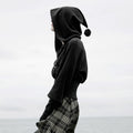 Velvet Witch Hoodie Cropped Top