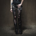 Punk Patchwork Skinny Denim Shorts