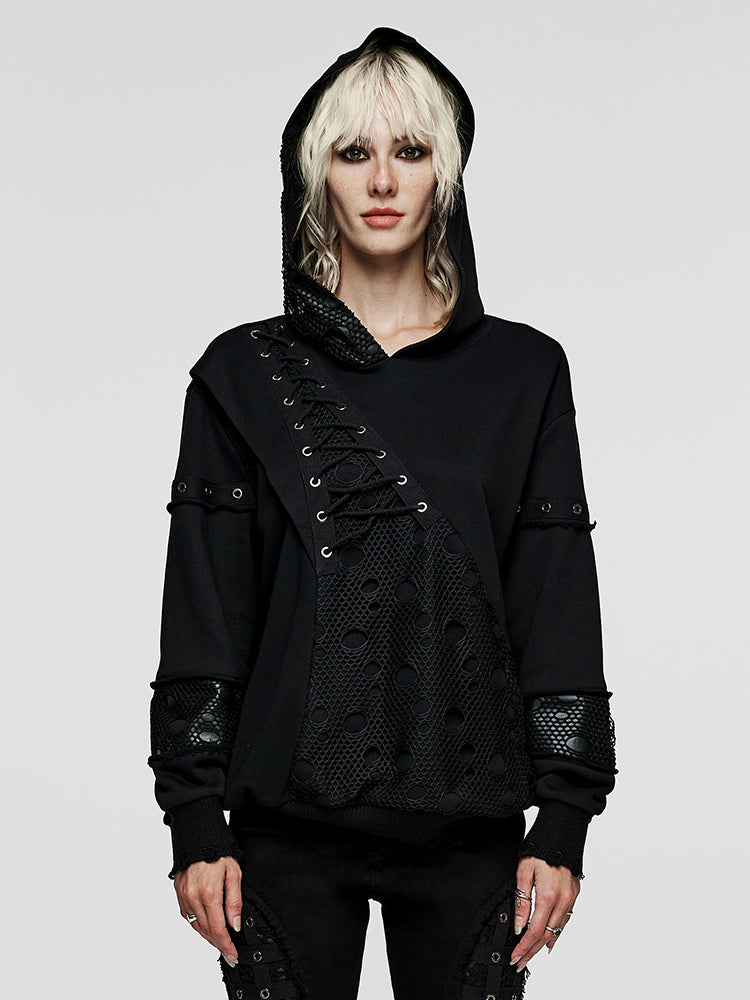 Dark Loose Knit Hoodie