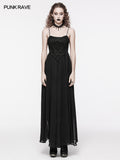 Elegant Black Slip Evening Gown