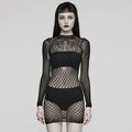 Sheer Mesh Cover-Up T-Shirt Dress