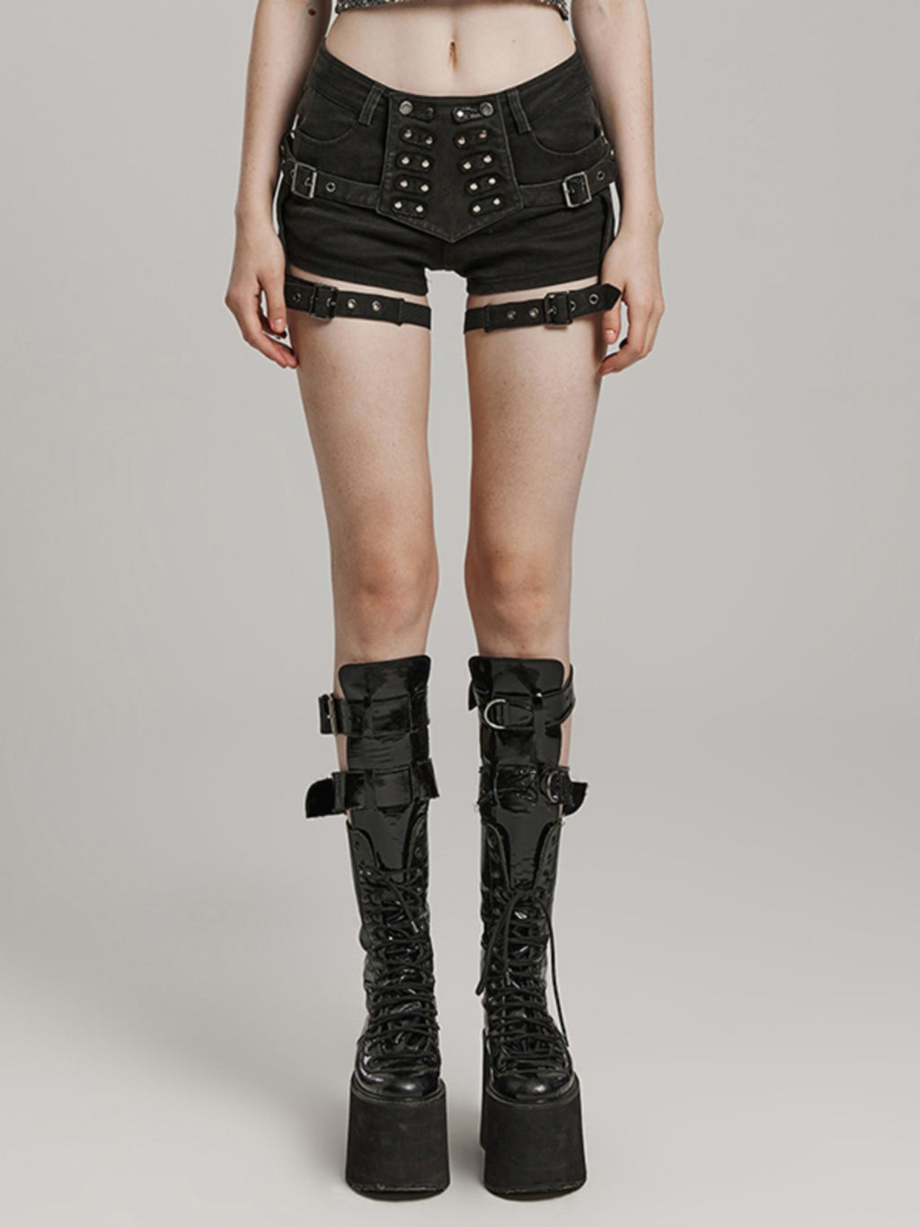Punk Low-Rise Stretch Hot Shorts