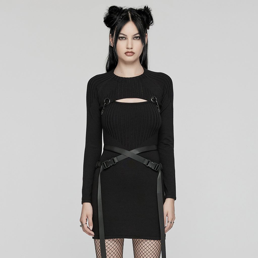 Punk Knit Two-Piece Mini Dress