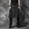 Punk plaid Scottish midi skirt
