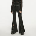 Cyberpunk High-Slit Cargo Flare Pants