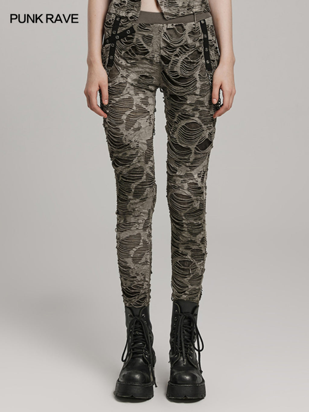 Punk Fitted Black Stretch Leggings