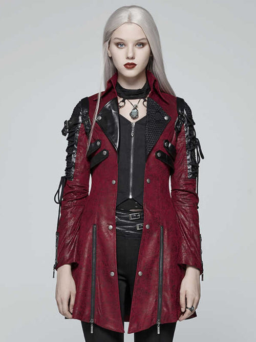 Cyber Gothic Leather Coat