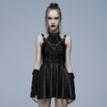 Gothic Burnout Halter Off-Shoulder Dress
