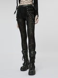 Goth Sheer Cutout Skinny Pants