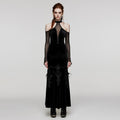 Black Off-Shoulder Fitted Gown