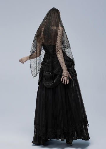 Gothic Velvet Gown with Straps